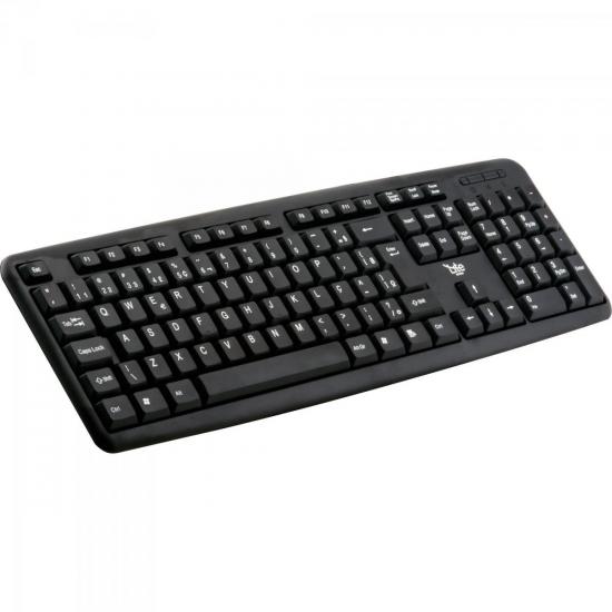 Teclado Standard SK-103BK ABNT2 USB Preto LITE por 0,00 à vista no boleto/pix ou parcele em até 1x sem juros. Compre na loja Mundomax!