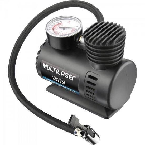Compressor de Ar 12V AU601 Preto MULTILASER por 0,00 à vista no boleto/pix ou parcele em até 1x sem juros. Compre na loja Mundomax!