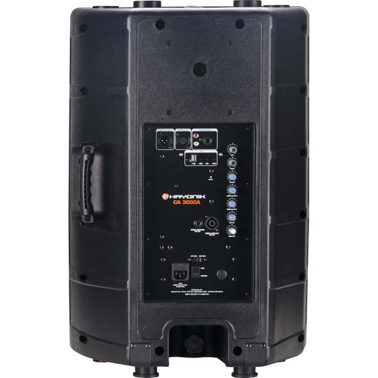 Caixa Acústica Ativa 400W Classe D CA3000A Preta HAYONIK por 0,00 à vista no boleto/pix ou parcele em até 1x sem juros. Compre na loja Mundomax!
