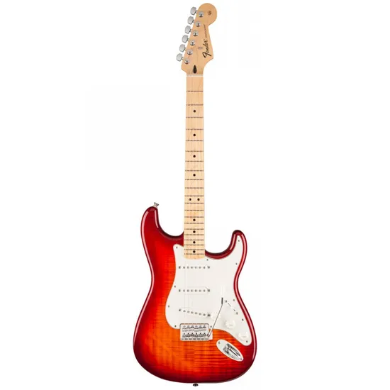 Guitarra FENDER STD Stratocaster Top Plus Cherry por 0,00 à vista no boleto/pix ou parcele em até 1x sem juros. Compre na loja Mundomax!
