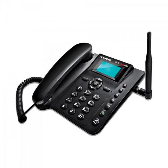 Telefone Celular de Mesa Quadriband Dual Chip CA42 Preto AQUÁRIO por 0,00 à vista no boleto/pix ou parcele em até 1x sem juros. Compre na loja Mundomax!