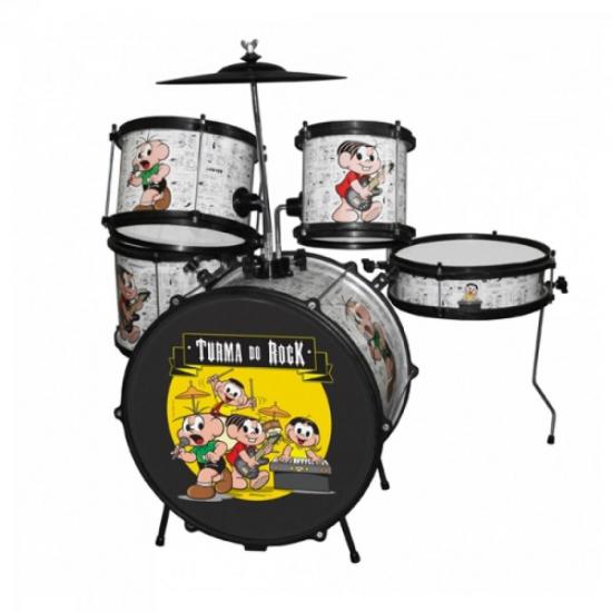 Bateria Infantil Turma da Monica - Turma do Rock LUEN por 0,00 à vista no boleto/pix ou parcele em até 1x sem juros. Compre na loja Mundomax!