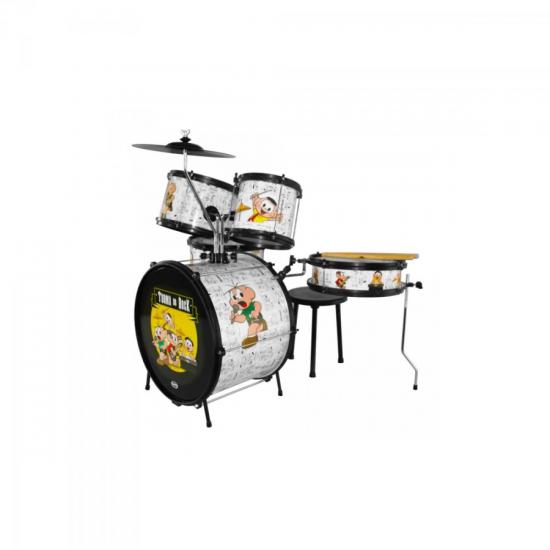 Bateria Infantil Turma da Monica - Turma do Rock LUEN por 0,00 à vista no boleto/pix ou parcele em até 1x sem juros. Compre na loja Mundomax!