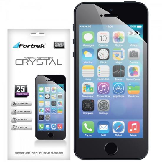 Película Protetora para iPhone 5/5S/5C ISP-102E Crystal FORTREK por 0,00 à vista no boleto/pix ou parcele em até 1x sem juros. Compre na loja Mundomax!