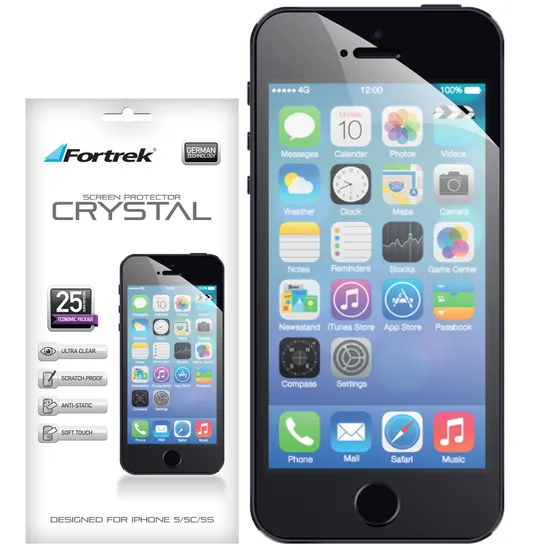 Película Protetora para iPhone 5/5S/5C ISP-102E Crystal FORTREK (53523)