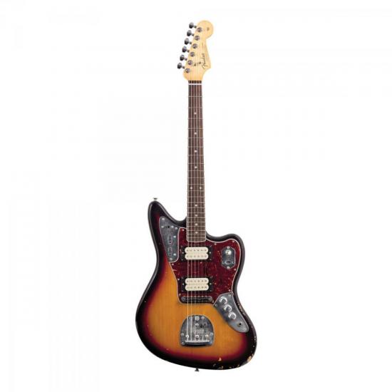 Guitarra FENDER Signature Jaguar Kurt Cobain Sunburst por 0,00 à vista no boleto/pix ou parcele em até 1x sem juros. Compre na loja Mundomax!