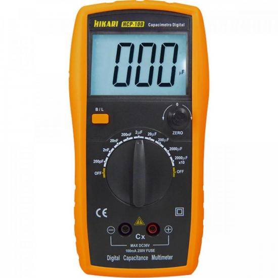 Capacímetro Digital HCP100 Amarelo HIKARI por 0,00 à vista no boleto/pix ou parcele em até 1x sem juros. Compre na loja Mundomax!