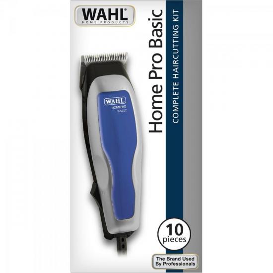 Máquina de Corte 127V HOME PRO BASIC Azul/Prata WAHL por 0,00 à vista no boleto/pix ou parcele em até 1x sem juros. Compre na loja Mundomax!