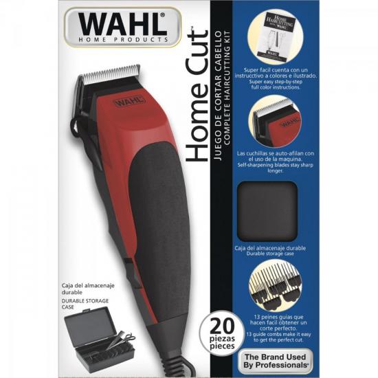 Máquina de Corte 127V HOME CUT Preta/Vermelha WAHL por 0,00 à vista no boleto/pix ou parcele em até 1x sem juros. Compre na loja Mundomax!