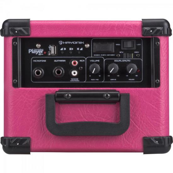 Caixa Multiuso 20W USB PLAYER 80 Rosa HAYONIK por 0,00 à vista no boleto/pix ou parcele em até 1x sem juros. Compre na loja Mundomax!