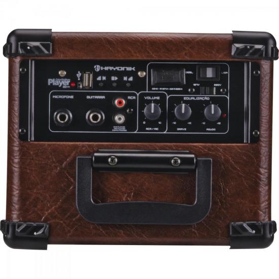 Caixa Multiuso 20W USB PLAYER 80 Marrom HAYONIK por 0,00 à vista no boleto/pix ou parcele em até 1x sem juros. Compre na loja Mundomax!