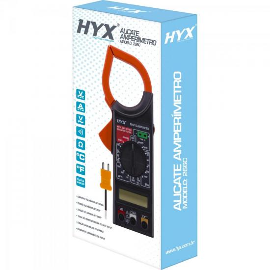 Alicate Amperímetro 266C Preto HYX por 0,00 à vista no boleto/pix ou parcele em até 1x sem juros. Compre na loja Mundomax!