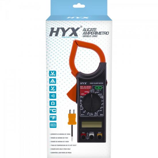 Alicate Amperímetro 266C Preto HYX por 0,00 à vista no boleto/pix ou parcele em até 1x sem juros. Compre na loja Mundomax!