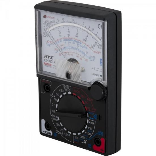 Multímetro Analógico YX360TR E-B Preto HYX por 0,00 à vista no boleto/pix ou parcele em até 1x sem juros. Compre na loja Mundomax!