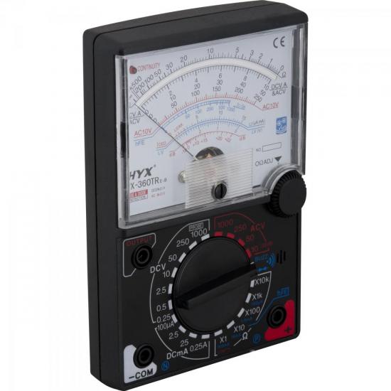Multímetro Analógico YX360TR E-B Preto HYX por 0,00 à vista no boleto/pix ou parcele em até 1x sem juros. Compre na loja Mundomax!