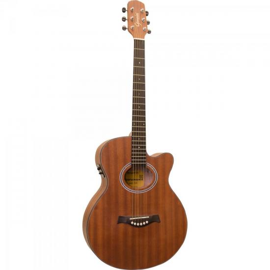 Violão GIANNINI Eletroacústico Mini Jumbo Aço GF-3R CEQ Walnut Satin por 0,00 à vista no boleto/pix ou parcele em até 1x sem juros. Compre na loja Mundomax!