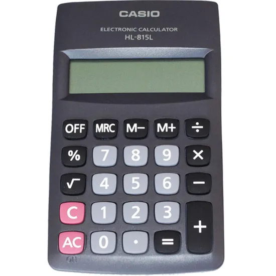Calculadora de Bolso Casio HL815L 8 Dígitos Preta por 32,99 à vista no boleto/pix ou parcele em até 1x sem juros. Compre na loja Mundomax!
