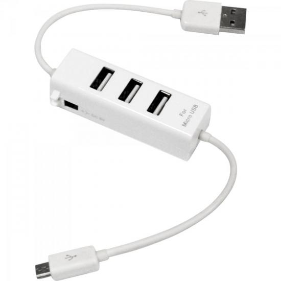 Hub USB 3 Portas Conector V8/Micro USB XC-HUSB-3 Branco X-CELL por 0,00 à vista no boleto/pix ou parcele em até 1x sem juros. Compre na loja Mundomax!