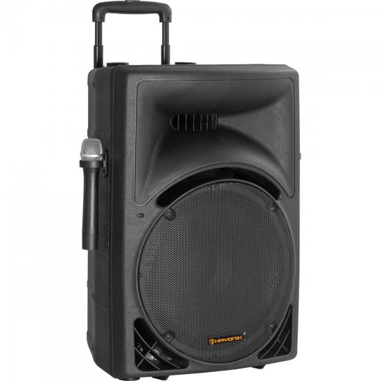 Caixa Acústica Ativa 150W USB/SD/FM com 2 Microfones sem Fio e Bateria por 0,00 à vista no boleto/pix ou parcele em até 1x sem juros. Compre na loja Mundomax!