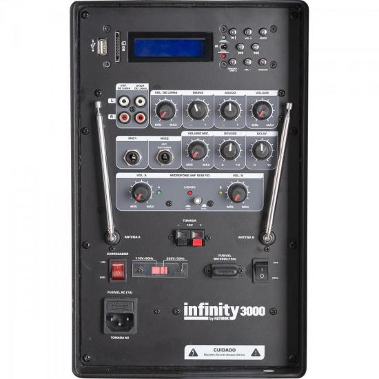 Caixa Acústica Ativa 150W USB/SD/FM com 2 Microfones sem Fio e Bateria por 0,00 à vista no boleto/pix ou parcele em até 1x sem juros. Compre na loja Mundomax!