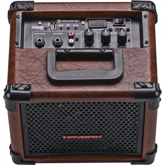 Caixa Multiuso 20W USB com Bateria Interna PLAYER 80 Marrom HAYONIK por 0,00 à vista no boleto/pix ou parcele em até 1x sem juros. Compre na loja Mundomax!