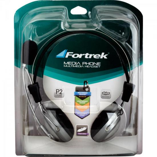 Fone de Ouvido Multimídia HS-309 Preto/Prata FORTREK por 0,00 à vista no boleto/pix ou parcele em até 1x sem juros. Compre na loja Mundomax!