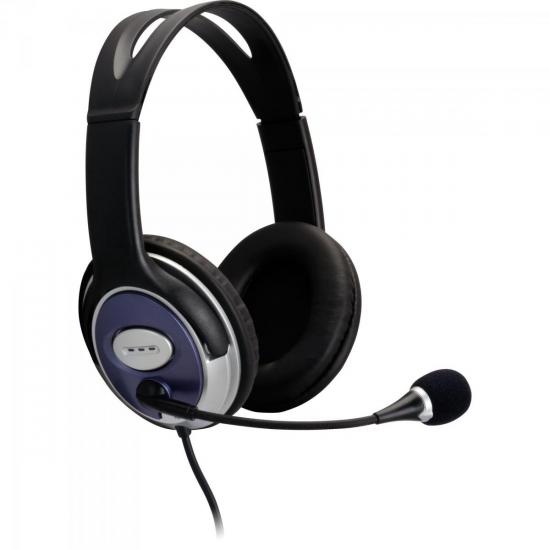 Fone de Ouvido Multimídia HS-308 Preto/Prata FORTREK por 0,00 à vista no boleto/pix ou parcele em até 1x sem juros. Compre na loja Mundomax!