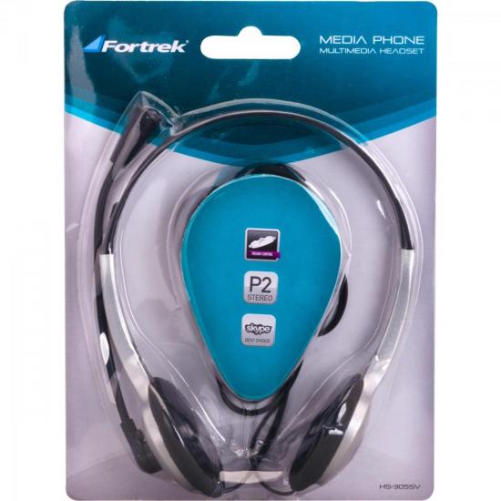 Fone de Ouvido Multimídia HS-305SV Prata FORTREK por 0,00 à vista no boleto/pix ou parcele em até 1x sem juros. Compre na loja Mundomax!