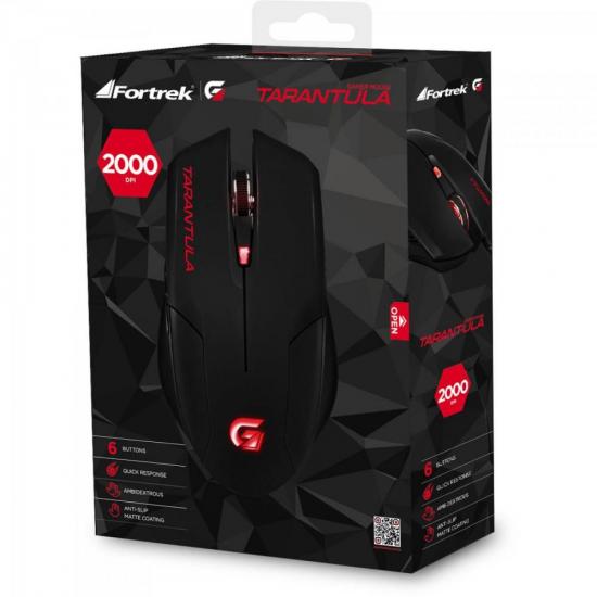 Mouse Gamer Fortrek Spider Tarantula OM702 Preto/Vermelho por 34,99 à vista no boleto/pix ou parcele em até 1x sem juros. Compre na loja Mundomax!