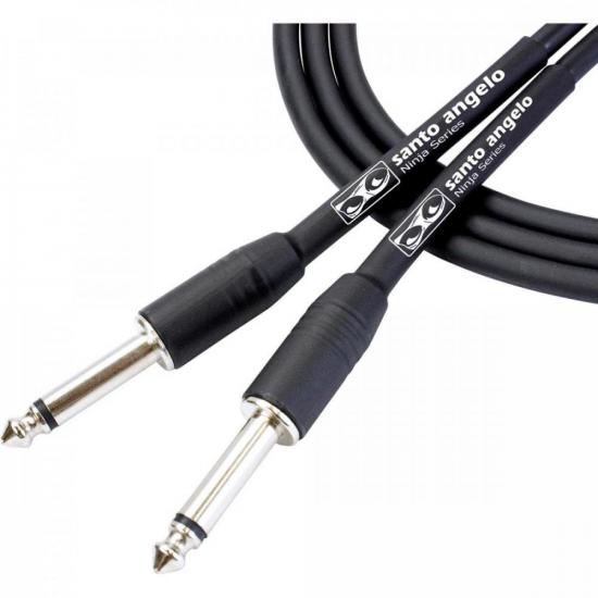 Cabo Para Guitarra 3,05m Ninja Preto Santo Angelo por 50,00 à vista no boleto/pix ou parcele em até 2x sem juros. Compre na loja Mundomax!