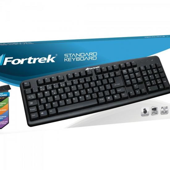 Teclado Standard USB SK-101UBK Preto FORTREK por 0,00 à vista no boleto/pix ou parcele em até 1x sem juros. Compre na loja Mundomax!