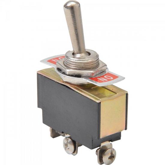 Chave On/Off/On 3 Polos CHVS0001 10A 125VAC GENÉRICO (caixa c/ 25 uni.) (54692)