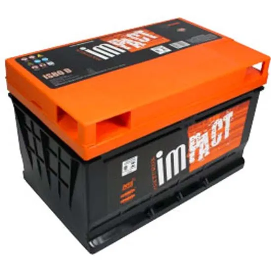 Bateria para Som Automotivo IS80E 12V/80A IMPACT por 0,00 à vista no boleto/pix ou parcele em até 1x sem juros. Compre na loja Mundomax!