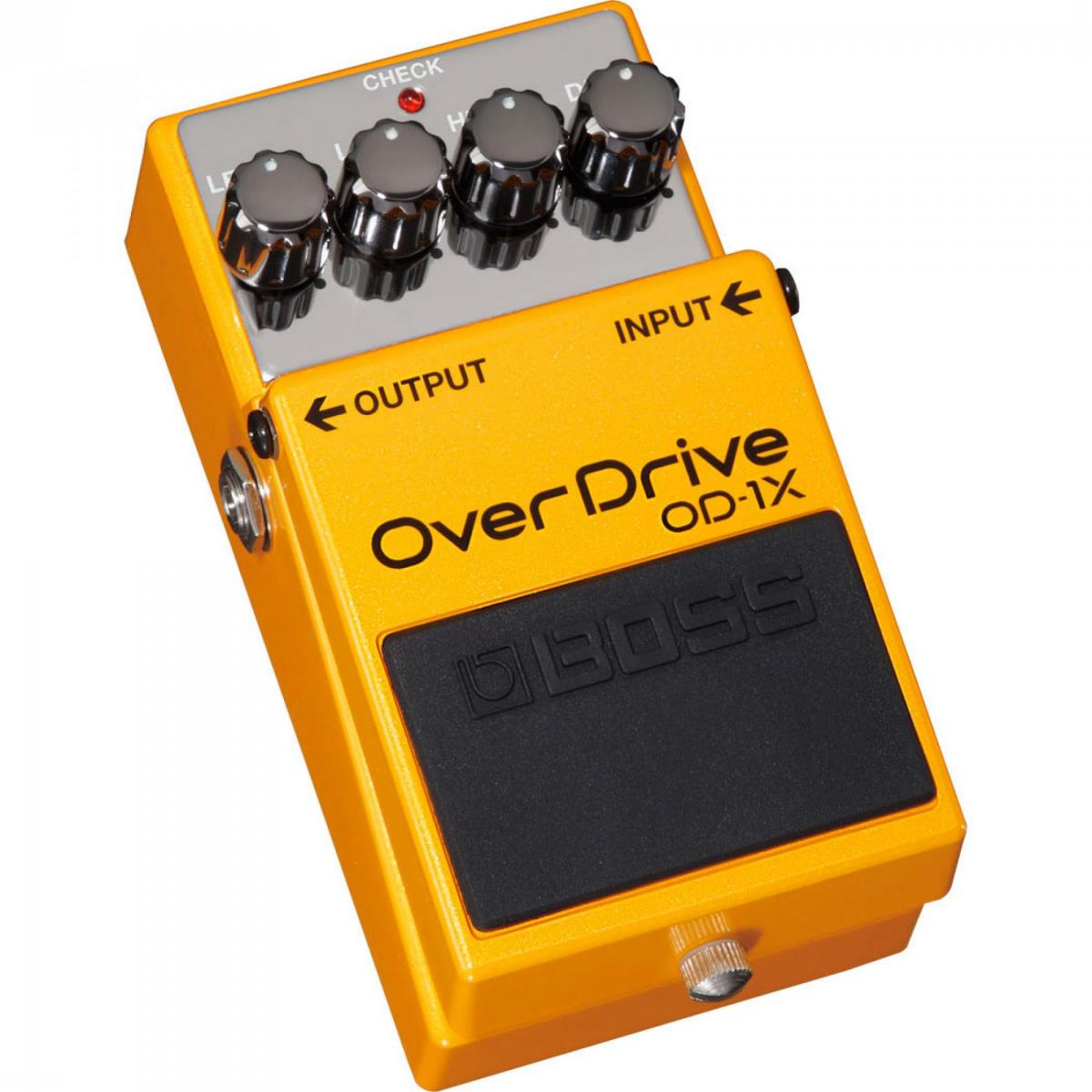 Boss OD－1 Overdrive Pedal de Efeitos OVERDRIVE OD-1X Amarelo BOSS - Mundomax