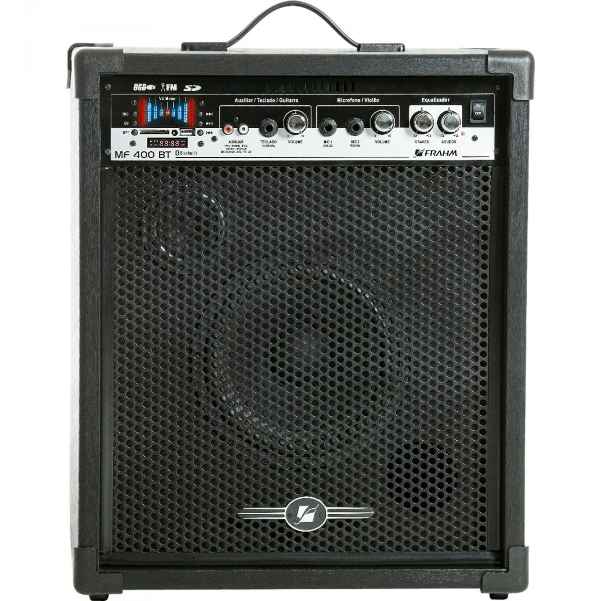 Caixa Amplificada Com Bluetooth MF400BT Preto FRAHM - Mundomax