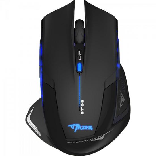 Mouse Gamer Wireless 2500dpi MAZER TYPER Preto e Azul E-BLUE por 0,00 à vista no boleto/pix ou parcele em até 1x sem juros. Compre na loja Mundomax!