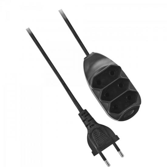 Extensão Tripla 2x 0,75mm 2P NBR 3m EXT-101-3M HYX por 0,00 à vista no boleto/pix ou parcele em até 1x sem juros. Compre na loja Mundomax!