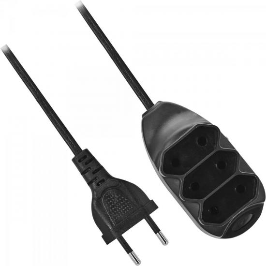 Extensão Tripla 2x 0,75mm 2P NBR 5m EXT-102-5M HYX por 0,00 à vista no boleto/pix ou parcele em até 1x sem juros. Compre na loja Mundomax!