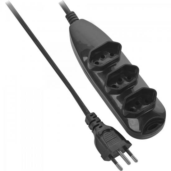 Extensão Tripla 3x 0,75mm 2P+T NBR 3m EXT-201-3M HYX por 0,00 à vista no boleto/pix ou parcele em até 1x sem juros. Compre na loja Mundomax!