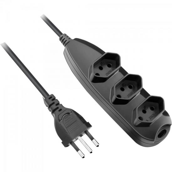 Extensão Tripla 3x 0,75mm 2P+T NBR 5m EXT-202-5M HYX por 0,00 à vista no boleto/pix ou parcele em até 1x sem juros. Compre na loja Mundomax!