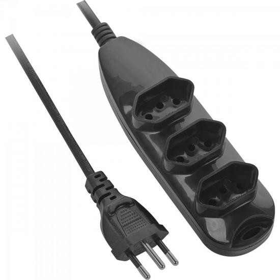 Extensão Tripla 3x 0,75mm 2P+T NBR 5m EXT-202-5M HYX por 0,00 à vista no boleto/pix ou parcele em até 1x sem juros. Compre na loja Mundomax!