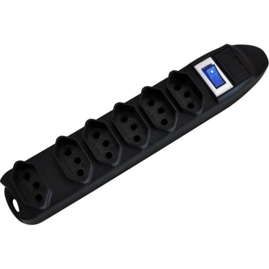 Filtro de Linha Com 6 Tomadas 1M PST101 Preto Fortrek por 36,00 à vista no boleto/pix ou parcele em até 1x sem juros. Compre na loja Mundomax!