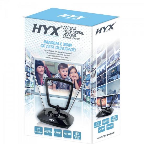 Antena Digital HDTV/UHF/VHF/FM Interna HDAI-101 HYX por 46,90 à vista no boleto/pix ou parcele em até 1x sem juros. Compre na loja Mundomax!