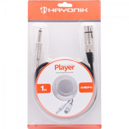 Cabo para Microfone Hayonik Player XLR(F) X P10 1m Preto (55068)
