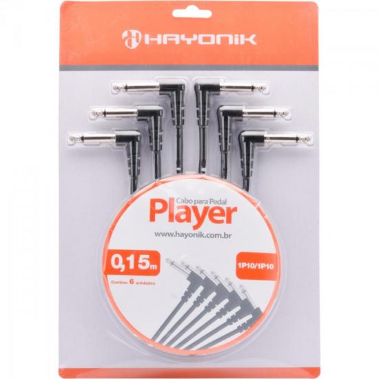 Cabo para Pedal P10 Mono 90° 15cm PLAYER Preto HAYONIK por 0,00 à vista no boleto/pix ou parcele em até 1x sem juros. Compre na loja Mundomax!