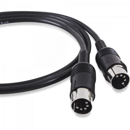 Cabo Midi Para Teclado Hayonik Player DIN5 X DIN5 1,5m Preto por 24,99 à vista no boleto/pix ou parcele em até 1x sem juros. Compre na loja Mundomax!