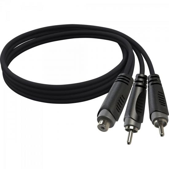 Cabo para Áudio 2RCA(M) X RCA(F) 20cm PLAYER Preto HAYONIK por 0,00 à vista no boleto/pix ou parcele em até 1x sem juros. Compre na loja Mundomax!
