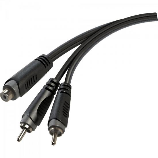 Cabo para Áudio 2RCA(M) X RCA(F) 20cm PLAYER Preto HAYONIK por 0,00 à vista no boleto/pix ou parcele em até 1x sem juros. Compre na loja Mundomax!