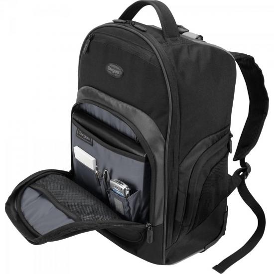 Mochila Notebook 16\" com Rodas COMPACT ROLLING TSB750US Preta/Cinza por 0,00 à vista no boleto/pix ou parcele em até 1x sem juros. Compre na loja Mundomax!