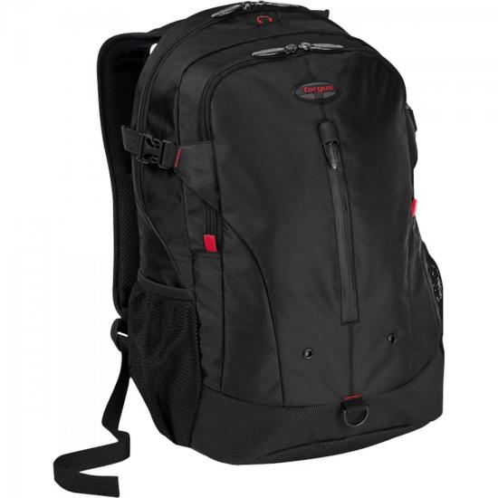 Mochila Notebook 15,6\" com Capa de Chuva TERRA TSB226 Preta/Vermelha por 0,00 à vista no boleto/pix ou parcele em até 1x sem juros. Compre na loja Mundomax!